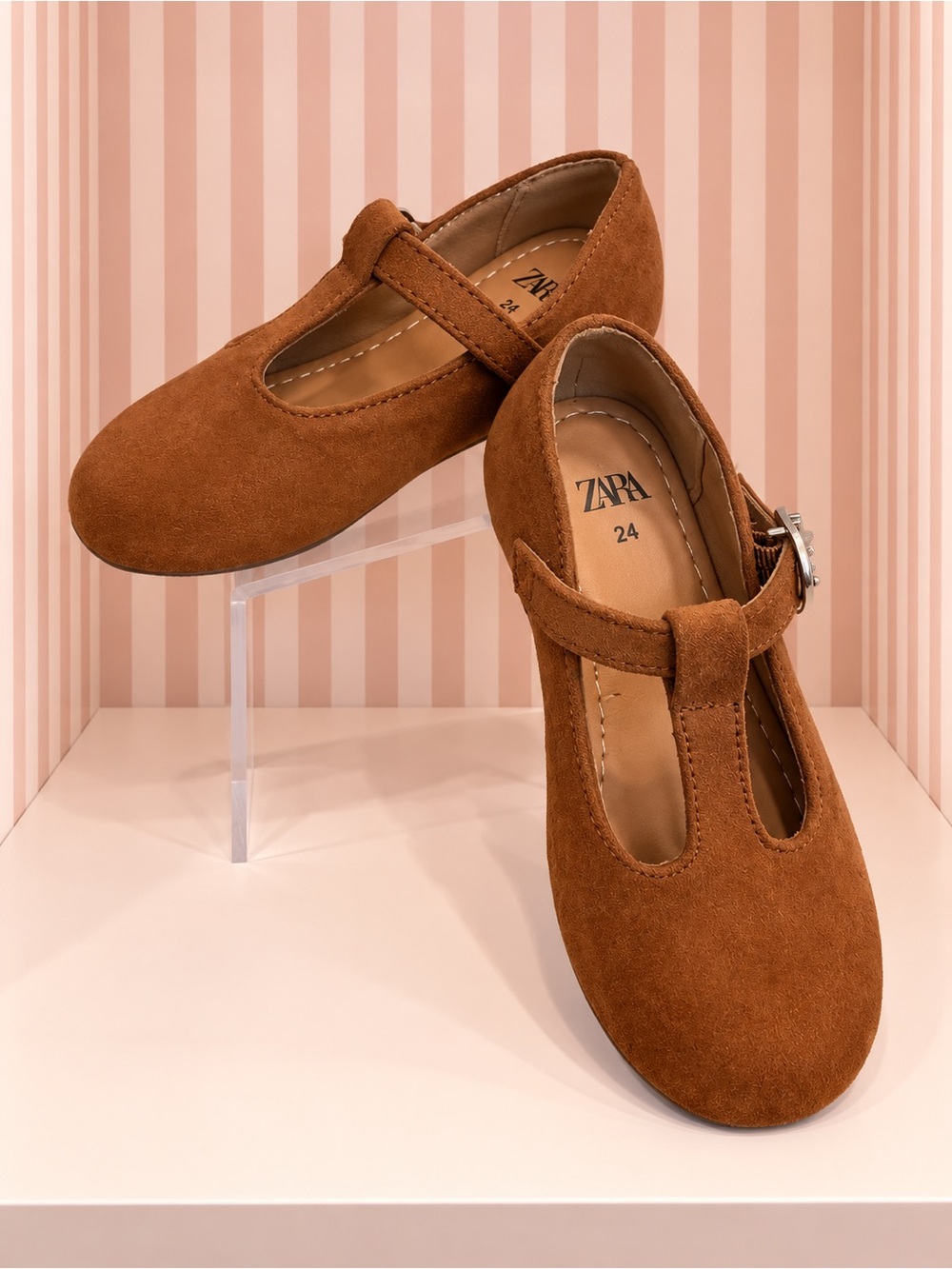 Zara Girls T-Bar Ballet Flats